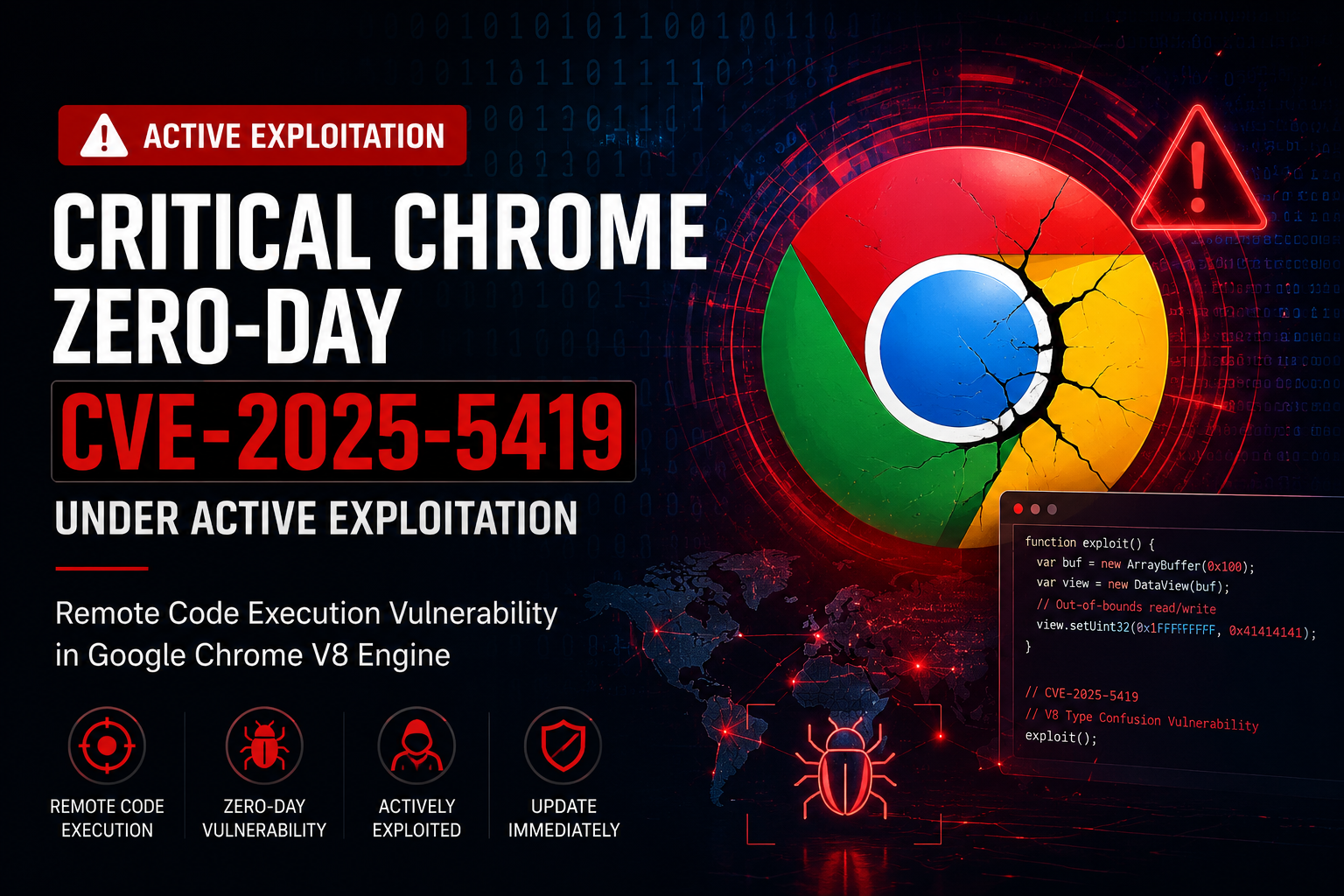 Critical Chrome Zero-Day CVE-2025-5419 Under Active Exploitation: What Security Teams Need to Know
